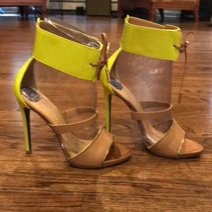 High heel ankle wrap sandal